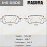 Колодки тормозные дисковые задние MS5909 от производителя MASUMA