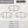 Колодки тормозные дисковые MSK0025 от производителя MASUMA