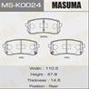 Колодки тормозные дисковые MSK0024 от компании MASUMA