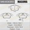 Колодки тормозные дисковые передние антискрип MSE0020 от производителя MASUMA