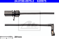 ДАТЧИК KLOCKУW HAM ATE 24.8190-0975.2 AUDI A4 1.4TFSI 15-  2.0TFSI 15- PRZУD