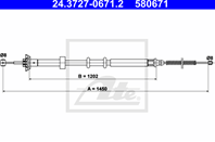 Трос ручного тормоза