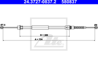 Трос стояночного тормоза