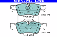 13.0470-7219.2_колодки дисковые з.! Ceramic MB C219/W164/X164/W251/V251 04&gt