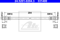 Шланг тормозной 24.5201-0204.3