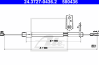 Трос ручника mer w203/s203/cl203/c209 [203.287/209