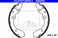 Барабанные тормозные колодки 03013702782 от производителя ATE