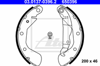 Колодки стояночного тормаза