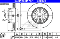 24.0120-0178.1_диск тормозной задний! BMW E65 3.0/3.6 01&gt