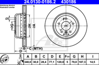 ДИСК ТОРМ BMW E60/E61/E63/E64 2.5/3.0/4.5/2.5D/3.0D 05- ПЕР ВЕНТ 348x30