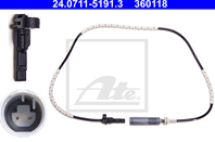 24.0711-5191.3_датчик ABS! зад. BMW E81/E82/E87/E88/E90/E91/E92/E93 2.0-4.0i/D