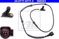 24.0711-6111.3_!датчик ABS зад. VW Sharan  Ford G
