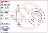 Диск тормозной задний kia cerato hatchback (ld) 03/04-> / kia cerato saloon (ld