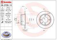 08.5729.14_диск тормозной задний! citroen xantia 1.6-3.0 all 93&gt