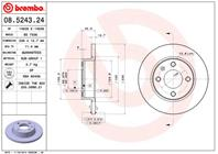 08.5243.24_диск тормозной передний! Skoda Felicia  VW Caddy 1.6/1.9D 94&gt