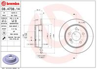 08.4738.14_диск тормозной задний! MB W124/W201 2.