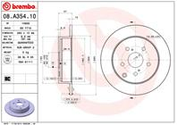08.A354.10_диск тормозной задний! Toyota Corolla Verso 1.6-2.2D 04&gt