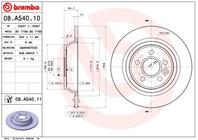 08.A540.10_диск тормозной задний! Ford Mondeo/S-M