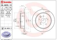 08.A635.10_диск тормозной задний! Lexus IS 2.5/2.2D 10.05&gt