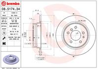 08.5174.34_диск тормозной задний! BMW E34 2.0-3.5 M20-M30/M43-M60 87&gt