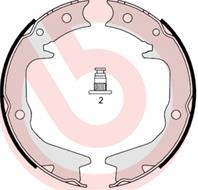 Колодки тормозные барабанные стояночного тормоза S54519 от производителя BREMBO