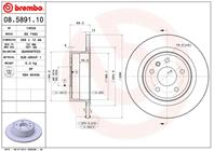 08.5891.10_диск тормозной задний! opel omega 2.0-3.2 94&gt