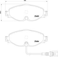 Колодки тормозные дисковые передние P85126 от фирмы BREMBO