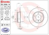 08.5359.11_диск тормозной передний! с покрытием BMW E36/Z3 1.6-1.9/1.8TDs M40-M