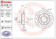 Диск тормозной передние AUDI A4 (8E2  B6) (11/00-12/04) R / AUDI A4 (8EC  B7) (11/04-06/08) R / AUD...