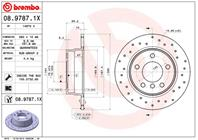 08.9787.1X_диск тормозной задний! перфорированный Xtra BMW E87/E81 1.6/1.8/1.8D