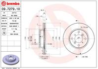 09.7279.10_диск тормозной передний! Suzuki Baleno 1.3/1.6/1.9TD 95&gt