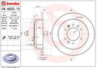 08.A633.10_диск тормозной задний! KIA Carnival 2.7/2.2CRDi/2.9CRDi 06&gt