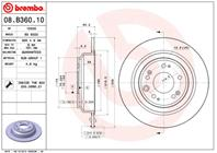 08.b360.10 диск тормозной задний! honda accord 2.0-2.4i/d 08&gt