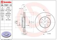 09.7357.10_диск тормозной передний! Nissan Almera/Sunny 2.0GTi 90-00