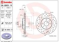 09.8903.1X_диск тормозной передний! перфорированный Xtra Lada 110/111/112/Kalin
