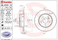 [08A73711] Brembo Диск тормозной задний