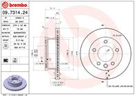 09.7314.24_диск торм.пер. !VW LT 2.3/2.5TDi/2.8TDi 96&gt