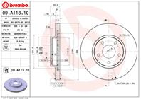 09.a113.10 диск тормозной передний! nissan altima 2.5/3.5 01&gt/maxima 2.0/2.5/3.0 00&gt