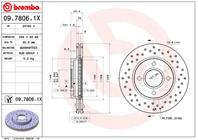 09.7806.1X_диск тормозной передний! перфорированный Xtra Ford Focus 1.4i-1.6i 1