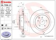 09.7356.21_диск тормозной задний! с покрытием Nissan 350Z 3.5 03&gt
