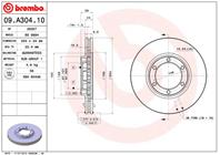09.a304.10_диск тормозной передний! mitsubishi l200 2.0/2.5d 96&gt