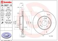 09.5627.10_диск тормозной передний! MB W124 3.0/3.2 89&gt