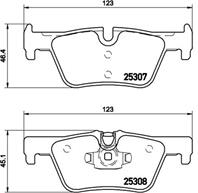 BREMBO P 06 071 Колодки тормозные BMW 1 F20 10-/3 F30 11- задние