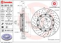09.9313.33_диск тормозной передний перфорированный с насечками! MB C204/C219/R2