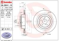 09.B041.11_диск тормозной задний! с покрытием Subaru Impreza/Legacy/Outback 2.0-3.0 12.02&gt