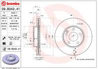 09.B343.41_диск тормозной передний! MB W176/W246 1.5-1.8CDi 11&gt