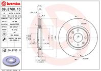 Диск торм. окраш. Fr PSA 207/307-8/Partner