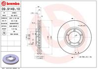 09.9149.10_диск тормозной передний! mitsubishi l400/space gear 2.0/2.5td 94&gt