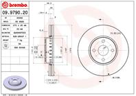 09.9790.20_диск тормозной передний! Toyota Corolla 1.8/2.0D-4D 01&gt