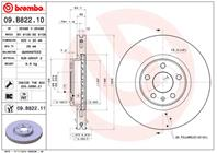 09.b822.11_диск тормозной передний! с покрытием audi q5 2.0-3.0 11&gt